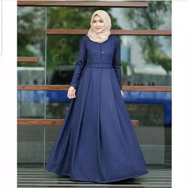 Gamis Maura Dress Maxi Wanita PREMIUM BERKUALITAS Navy