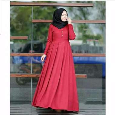 Gamis Maura Dress Maxi Wanita PREMIUM BERKUALITAS Maron