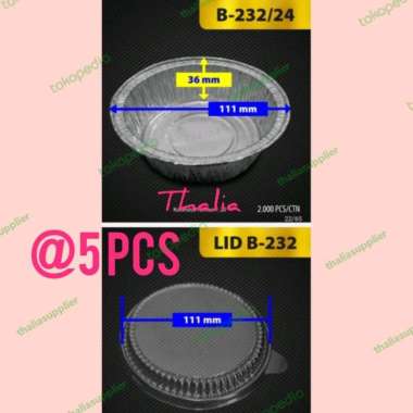 ALFOIL B232 BULAT + TUTUP MIKA = 5PCS , DIAMETER 11.1CM X T 3.6CM