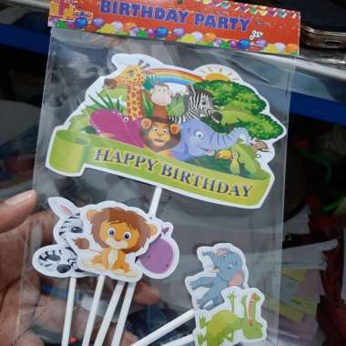 Hiasan kue ultah lucu gambar kartun BINATANG