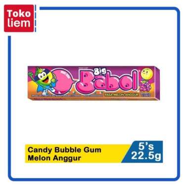 Big Babol Candy Bubble Gum 5'S Melon Anggur 22.5G