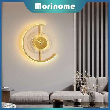 Jam Lampu Dinding Kamar Tidur Kreat Emas