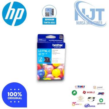 Tinta Brother LC 77XL Black-Cyan-Magenta-Yellow ORIGINAL Biru