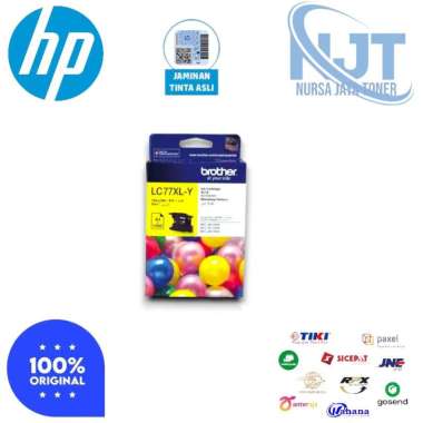 Tinta Brother LC 77XL Black-Cyan-Magenta-Yellow ORIGINAL Kuning