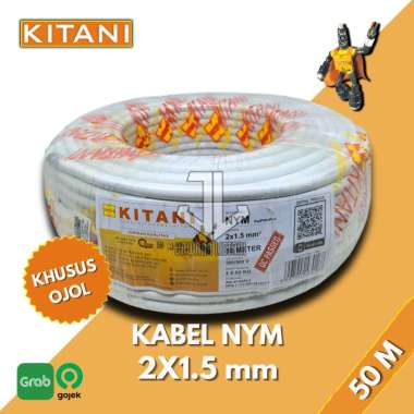 KITANI KABEL NYM 2X1,5MM 50 METER/ROLL KHUSUS OJEK ONLINE