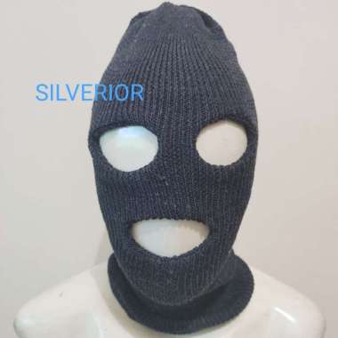 Topeng masker sarung kepala tutup pelindung wajah muka ninja abu grey