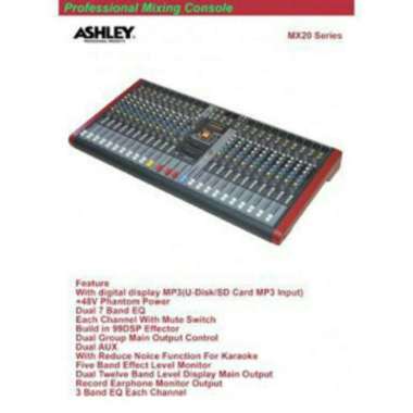 Mixer Audio Ashley MX20 mixer 20 Channel original Multicolor