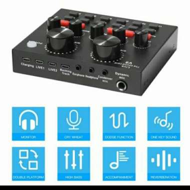 soundcrad v8 mini mixer audio external usb bluetooth Multicolor