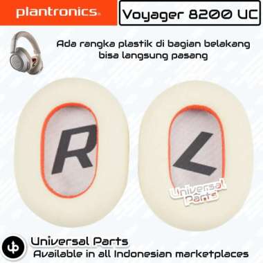 Bantalan Busa Plantronics Voyager 8200 UC Ear Pad Cup Foam Spons Light Cream
