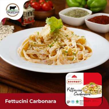 Laukita Fettucine Carbonara | Pasta Fettucini Keju Carbonara Siap Saji