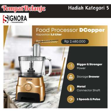 Signora Food Processor DCopper Cubic Cutter Standard