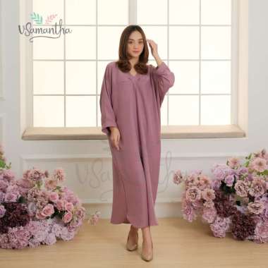 Kaftan Crinkle Airflow / Gamis Kaftan Dress Balqis Lavender