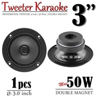 Tweeter Double Magnet 3 inch Tweter 8Ohm Max 50W Audio Speaker Treble MULTYCOLOUR