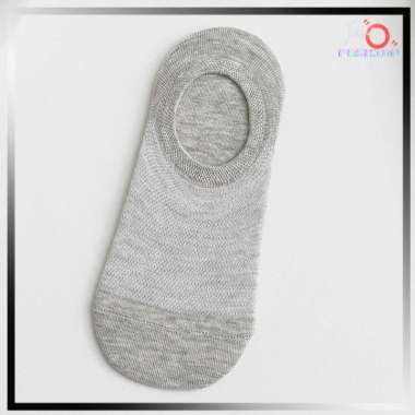 Kaos Kaki Pendek Katun Pria Mata Kaki Shallow Mouth Boat Socks JOFKK79 Light Grey