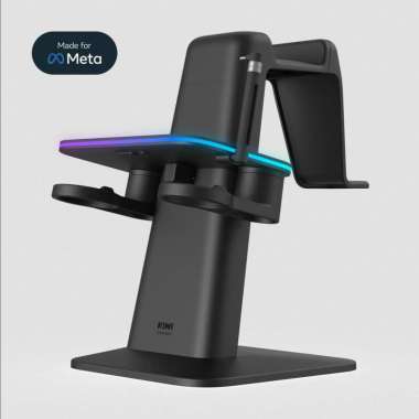 Kiwi Design RGB Vertical Charging Stand for Quest 3/Quest 2/Quest Pro