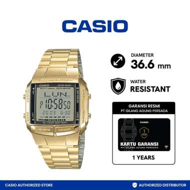 CASIO DB-360G-9ADF Databank Original Jam Tangan Unisex Gold Emas