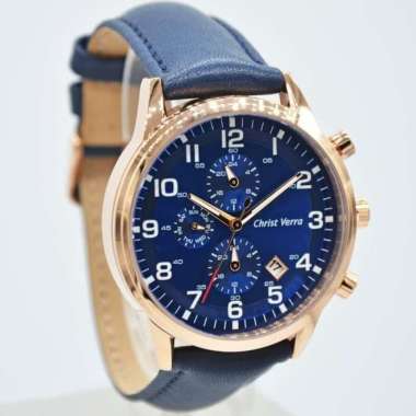 Jam Tangan Pria Christ Verra 75014G-25 BLU Original