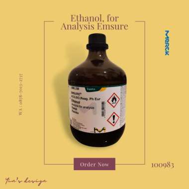MERCK, ORIGINAL, ETHANOL ABSOLUTE/ C2H5OH/ ETHYL ALCOHOL, 00983, 2.5L - Labindo