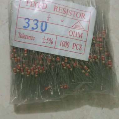 1K pcs 1/4w 330ohm 1/4watt 330Ω resistor westan R FUSE ¼w ¼watt