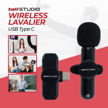 TaffSTUDIO Wireless Lavalier Lapel Microphone Vlogger USB Type C