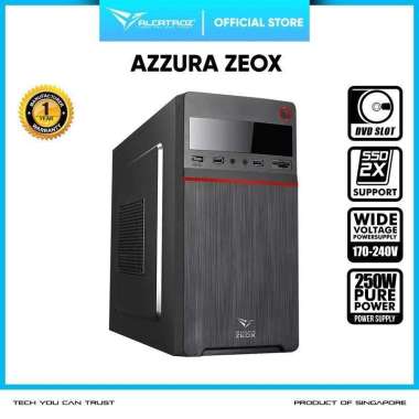 Casing Alcatroz Azzura ZEOX Mini-ATX with 450Watts PSU - Alcatroz ZEOX RED