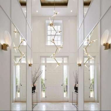 FL 2139 LAMPU GANTUNG VOID MINIMALIS MODERN TANGGA 335CM LAMPU TANGGA Hitam