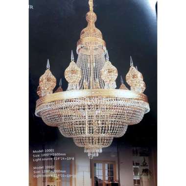 LAMPU GANTUNG KRISTAL 10002 / LAMPU HIAS / LAMPU VOID TANGGA
