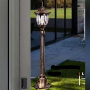 LAMPU TAMAN STANDING ANTIK HITAM MINIMALIS KLASIK WATERPROOF OUTDOOR