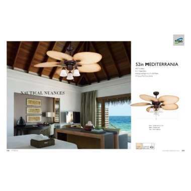 MT EDMA MEDITERRANIA Kipas Angin Plafon 52 Inci