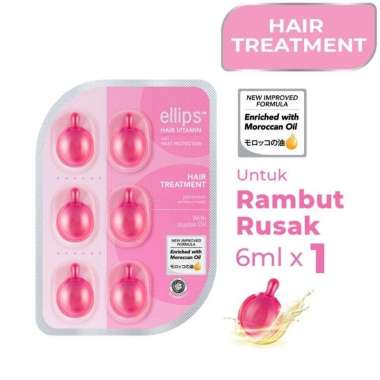 ELLIPS Hair Vitamin | Vitamin Rambut | Isi 6 | Sachet | Pink