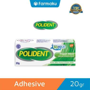 Polident Fresh Mint 20 g - Perekat Gigi Tiruan - Lem Gigi Palsu