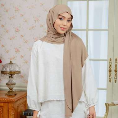 Lozy Hijab - Heidy Oval Shawl (Pashmina Oval Rayon Lozy x Heidy) Taupe