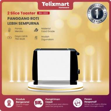 DORAHOMI PEMANGGANG ROTI SANDWICH TOASTER ELEKTRIK LOW WATT OTOMATIS BH-002