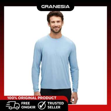 Hoka Men's AirOlite Run Long Sleeve 1151072DU|Baju Olahraga Lari Pria S