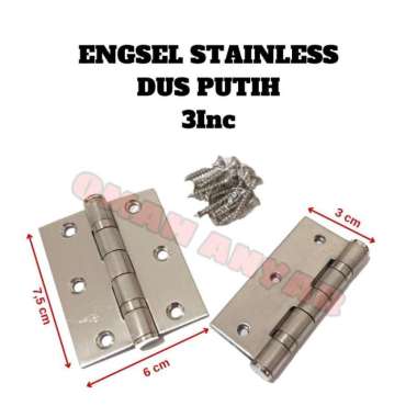 Engsel Pintu Jendela Stainless Stell Hinges 3" 5" ODESSA dus putih 3"