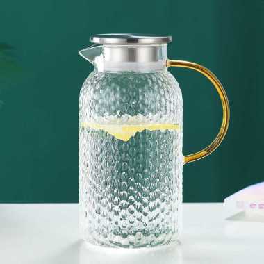 One Two Cups Teko Teh Kaca Tahan Panas Api Borosilicate Glass Pitcher 1 Liter