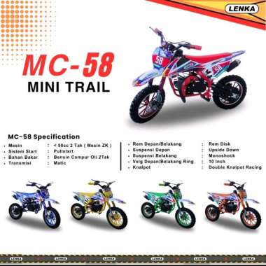 Sepeda Motor Bensin Mainan Anak Mini Trail Lenka MC58 2 Tak 50cc MC 58