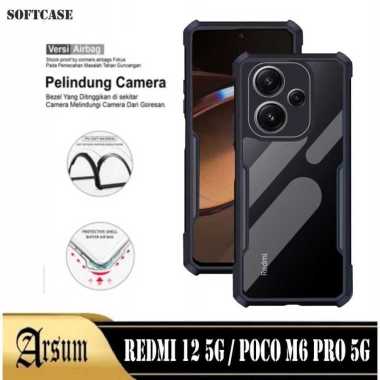 Case Shockproof REDMI 12 5G / POCO M6 PRO 5G Silikon Ponsel Transparan Camera Protect REDMI 12 5G