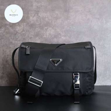 PRADA Tessuto Nylon Pattina Bag Black SHW - 100% Authentic