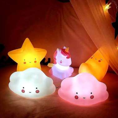 (Lochic) Lampu Tidur Karakter Lucu unicorn