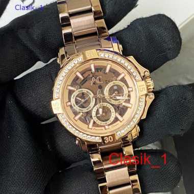 Original 100%!! Jam Alexandre Christie Wanita AC 9205 AC9205 Brown Rosegold