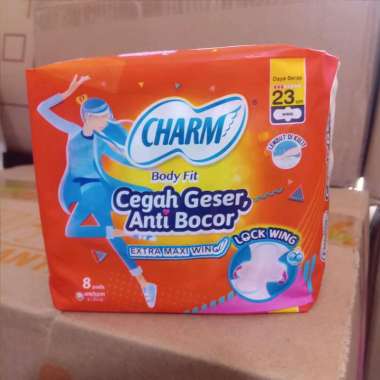 CHARM body fit Wing 8 pads 23cm extra maxi pembalut wanita