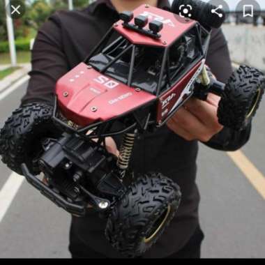 MOBIL RC REMOTE CONTROL 6241 ROCK CRAWLER 1:16 JPRE USB CHARGER HITAM Merah