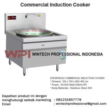 Wintech Wth-Ic-30 Commercial Induction Cooker Kompor Listrik Standing Diskon