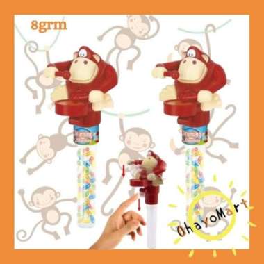 juqi druming monkey candy / Mainan monyet drum drummer isi permen 8grm