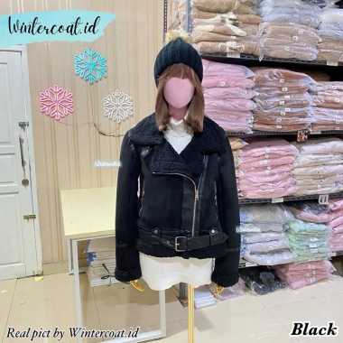 GST Leather coat wanita fur suede jacket Gigi import winter premium tebal hangat jacket musim dingin