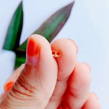 Askraft Ulir Penahan Belakang Anting Tusuk Emas Asli Giwang Tusuk AntingTindik - Satuan Satuan