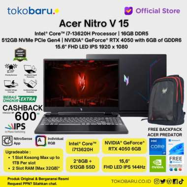 ACER Nitro V 15 ANV15 51 74ZW RTX4050 i7 13620H 16/512SSD FHD 144Hz
