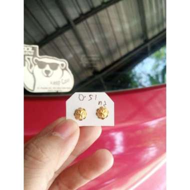Anting Tindik Bunga Sakura Emas Asli Anting Tusuk Anting Paku Anting Terbaru Anting Wanita Anting Em