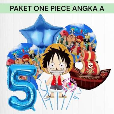 Paket Balon ONE PIECE Angka A / Dekorasi Ulang Tahun One Piece Paket Angka A 3